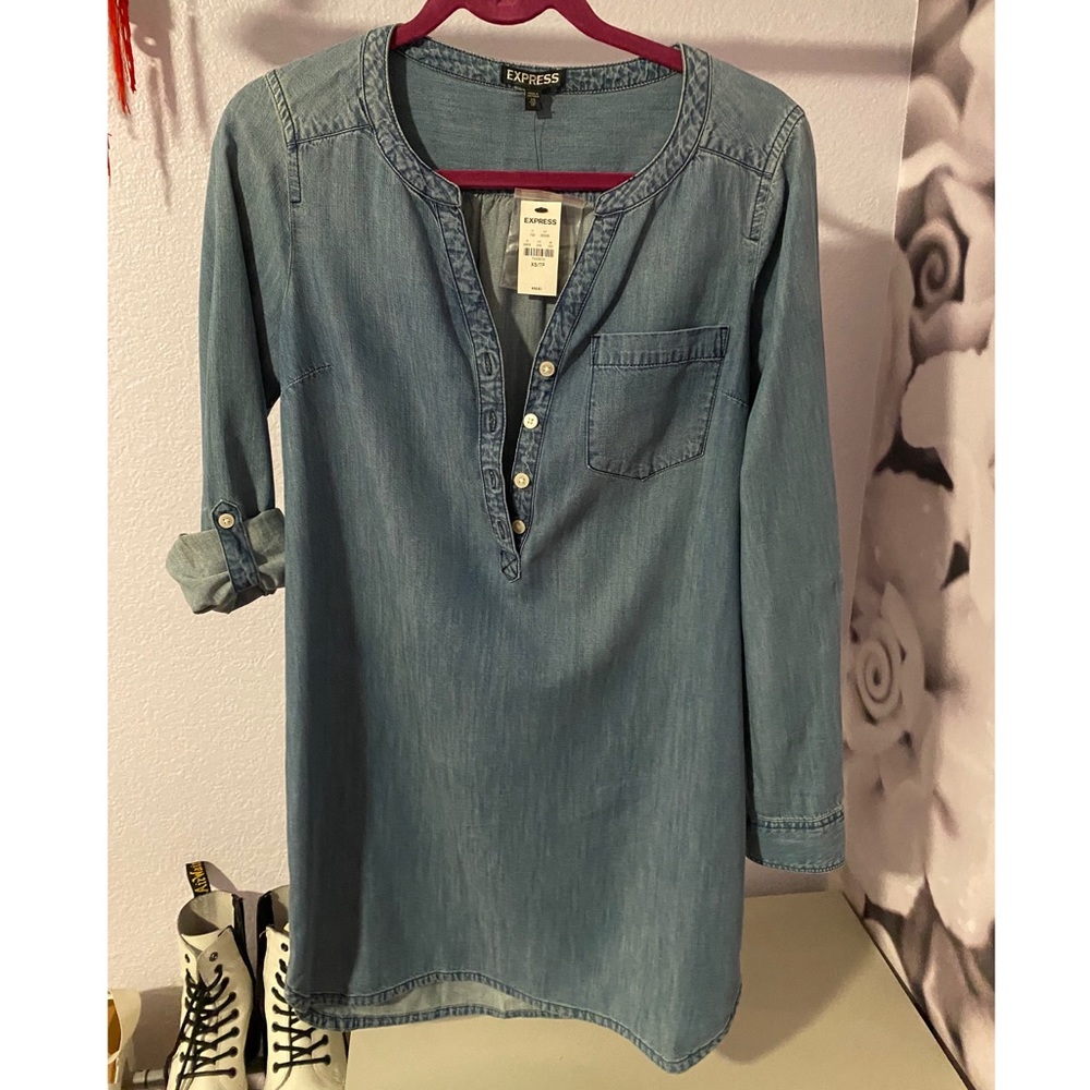Blue denim Express dress